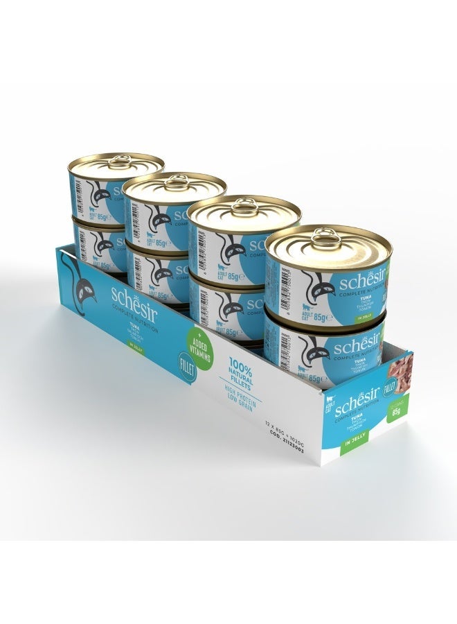 Schesir Complete & Balanced Nutrition Wet Cat Food in Jelly Can- Tuna 85g [MOQ:12pcs] - Image 3